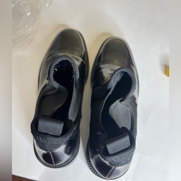 Zara Chelsea Lug Sole Chunky Heel Platform Ankle Boot Black Size 39 US 8 - Picture 12 of 16